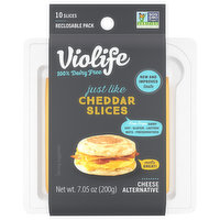 Violife Cheese Alternative, Cheddar Slices, 10 Each