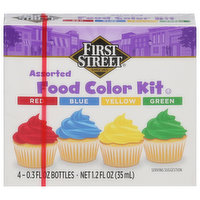 First Street Food Color Kit, Assorted, 1.2 Ounce