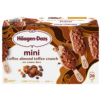 Haagen-Dazs Ice Cream Bars, Coffee Almond Toffee Crunch, Mini, 20 Each