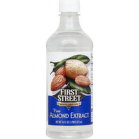 First Street Almond Extract, Pure, 16 Ounce