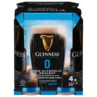 Guinness Beer, Draught, Non Alcoholic, 4 Each