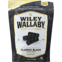 Wiley Wallaby Licorice, Gourmet, Classic Black, Soft & Chewy, Family Size!, 24 Ounce