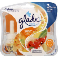 Glade Scented Oil Refills, Hawaiian Breeze, Value Pack, 3 Each