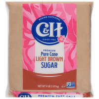 C&H Sugar, Light Brown, Pure Cane, Premium, 4 Pound