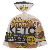 Nature's Own Burger Buns, Soft White, Keto, Life, 8 Each