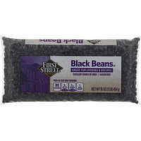 First Street Black Beans, 16 Ounce