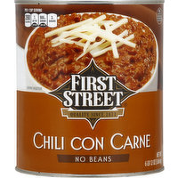 First Street Chili Con Carne, No Beans, 113 Ounce