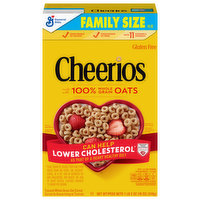 Cheerios Cereal, Whole Grain Oats, Family Size, 18 Ounce