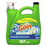 Gain Liquid Laundry Detergent, Blissful Breeze, 107 Loads, 154 oz, 154 Ounce