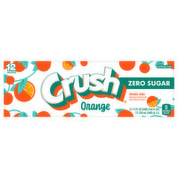 Crush Soda, Zero Sugar, Orange, 12 Pack, 12 Each