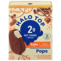 Halo Top Frozen Dessert Pops, Keto Series, Turtle Cheesecake, 4 Each