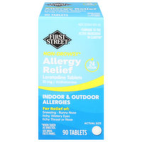 First Street Allergy Relief, Indoor & Outdoor, 10 mg, Tablets, 90 Each