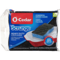 O-Cedar Scrub Sponge, Heavy Duty, 2 Pack, 2 Each