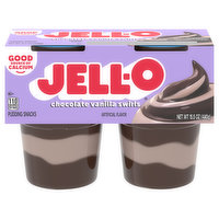 Jell-O Pudding Snacks, Chocolate Vanilla Swirls, 4 Each
