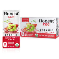 Honest Super Fruit Punch Cartons, 6 fl oz, 8 pack, 8 Each