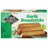 First Street Breadsticks, Garlic, 6 Each
