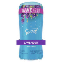 Secret Fresh Clear Gel Deodorant for Women Clear Gel, Lavender, Pack of 2, 2.6 Ounce