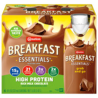 Carnation Breakfast Essentials Nutritional Drink, High Protein, Rich Milk Chocolate, 6 Each