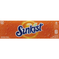 Sunkist Soda, Orange, 12 Pack, 12 Each