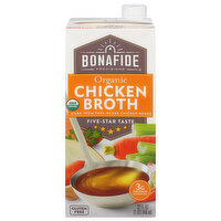 Bonafide Provisions Chicken Broth, Organic, 32 Fluid ounce