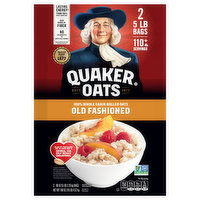 Quaker Oats Oats, Old Fashioned, 100% Wole Grain, Rolled, 2 Each