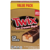 Twix Ice Cream Bars, Value Pack, 12 Each