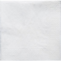 2 ply white embossed beverage napkin 5" folded, 250 Each