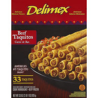 Delimex Taquitos, Beef, 33 Each