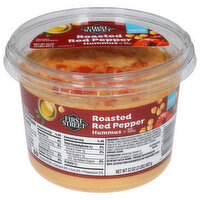 First Street Hummus, with Topping, Roasted Red Pepper, 32 Ounce