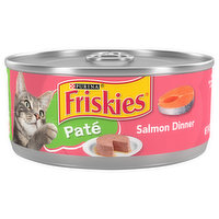 Friskies Cat Food, Salmon Dinner, Pate, 5.5 Ounce