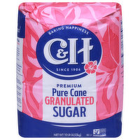 C&H Sugar, Pure Cane, Granulated, Premium, 10 Pound