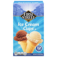 First Street Ice Cream Cups, 12 Each