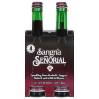 Sangria Senorial Sangria, Non-Alcoholic, Sparkling, 4 Pack, 48 Ounce