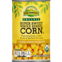 Sun Harvest Corn, Super Sweet, Whole Kernel, 15.25 Ounce