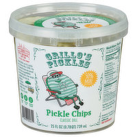 Grillo's Pickles Pickle Chips, Classic Dill, 25 Ounce