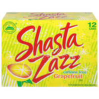 Shasta Soda, Caffeine Free, Grapefruit, 12 Each