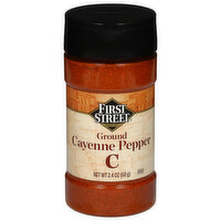 First Street Cayenne Pepper, Ground, 2.4 Ounce
