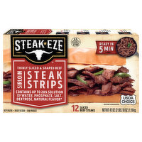 Steak-Eze Steak Strips, Sirloin, 12 Each