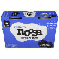 Noosa Finest Yoghurt, Blueberry, 4 Pack, 16 Ounce