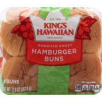 King's Hawaiian Hamburger Buns, Hawaiian Sweet, 8 Each