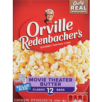 Orville Redenbacher's Popping Corn, Gourmet, Movie Theater Butter, Classic Bags, Value Size, 12 Each