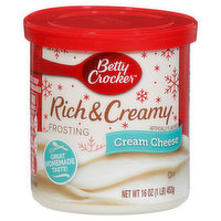 Betty Crocker Frosting, Cream Cheese, Rich & Creamy, 16 Ounce