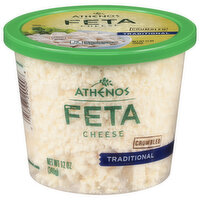 Athenos Cheese, Feta, Traditional, Crumbled, 12 Ounce