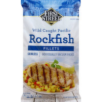 First Street Rockfish, Skinless, Wild Caught Pacific, Fillets, 32 Ounce