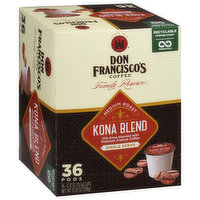 Don Francisco's Coffee, Medium Roast, Kona Blend, Single Serve Cups, 36 Each