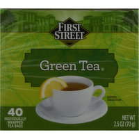 First Street Green Tea, Tea Bags, 40 Each