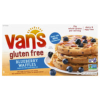 Van's Waffles, Gluten Free, Blueberry, 6 Each