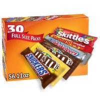 Mixed M&M'S, Snickers, Skittles and More Chocolate Candy Bars, Bulk Full Size Fundraiser Candy,, 30 Each