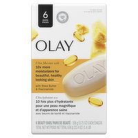 Olay Moisture Outlast Ultra Moisture Shea Butter Beauty Bar with Vitamin B3 Complex, 3.75 oz, 6 count, 22.5 Ounce