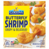 Gorton's Shrimp, Butterfly, Breaded, Tail-On, 9.2 Ounce